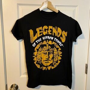 Nickelodeon retro Legends of the Hidden Temple black graphic tee unisex sz S